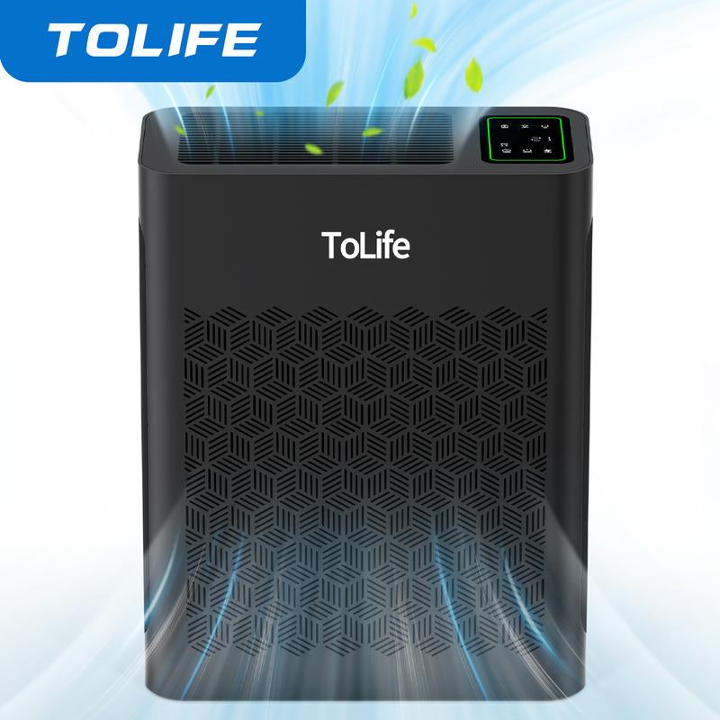 Tolife TZ-K2 Air Purifier for Large Rooms (Up to 1095 Ft²). PM 2.5 Display, Auto Mode, Timer, HEPA Filter—Removes Smoke, Pollen, and Pet Dander!