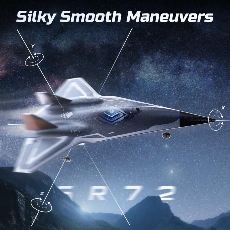 DEERC SR72 Stunt RC Plane 3D Inverted Flips Twin Ducted Fans 3 Modes (Beginner/Pro) 30Min Flight 2 Batteries Crash-Resistant Drone (RTF 2.4Ghz)