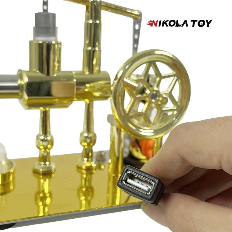 NIKOLATOY Stirling Engine Model - Power Generation+Led Light