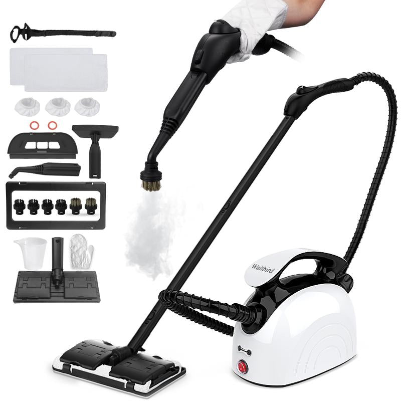 Steam Cleaner, Handheld Steamer with 21 Accessories, 248°F High-Temperature Steam for Floors, Grout, Tiles, Carpet, Cars - Portable 1.08L Tank, Child Lock, Chemical-Free Cleaning for Various Surfaces Household Items