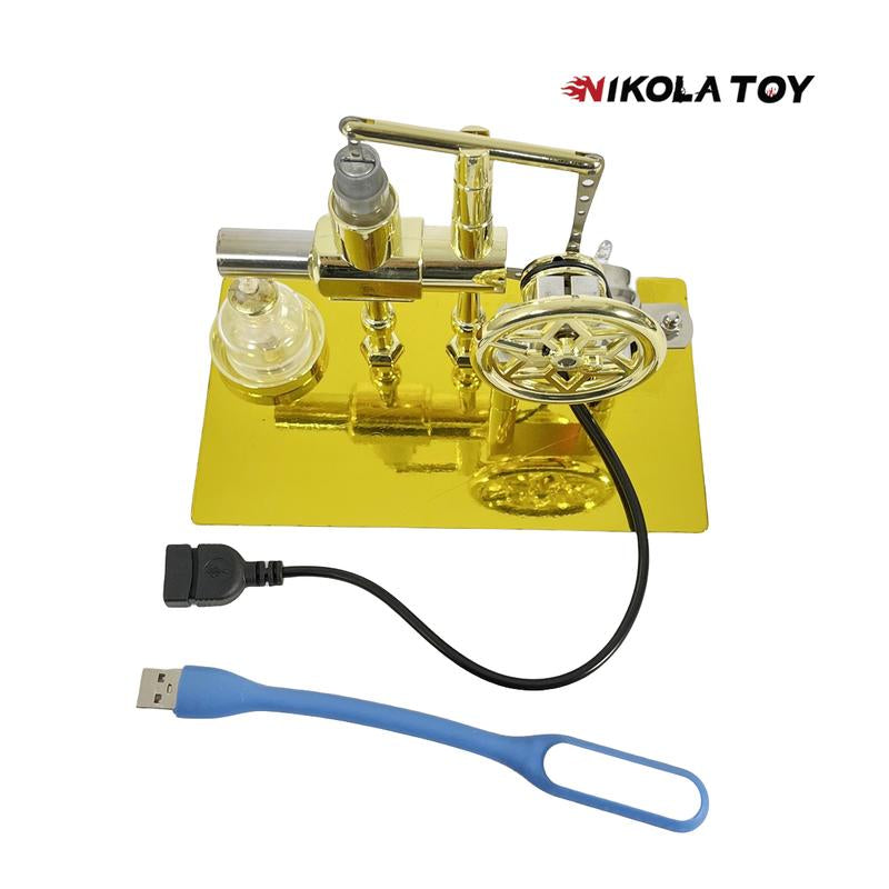 NIKOLATOY Stirling Engine Model - Power Generation+Led Light