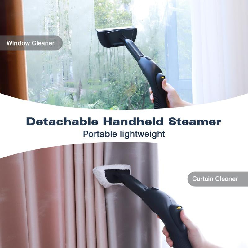 Steam Cleaner, Handheld Steamer with 21 Accessories, 248°F High-Temperature Steam for Floors, Grout, Tiles, Carpet, Cars - Portable 1.08L Tank, Child Lock, Chemical-Free Cleaning for Various Surfaces Household Items