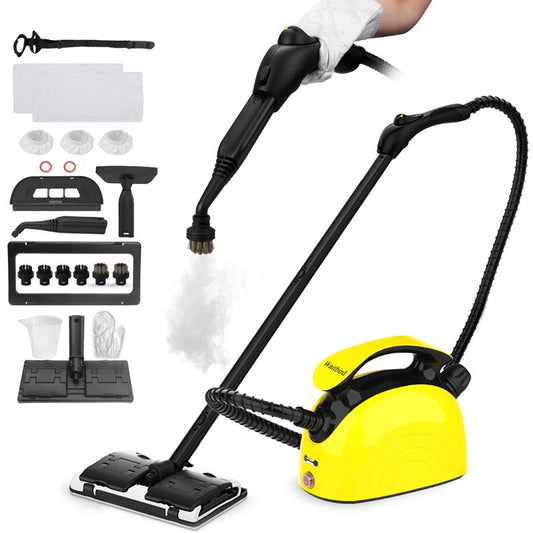 Steam Cleaner, Handheld Steamer with 21 Accessories, 248°F High-Temperature Steam for Floors, Grout, Tiles, Carpet, Cars - Portable 1.08L Tank, Child Lock, Chemical-Free Cleaning for Various Surfaces Household Items