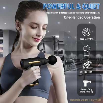 Portable Mini Massage Gun for Instant Muscle Relief.Deeptissue 3D Kneading Massager for Shoulders, Legs and Bodymuscles.Mother'S Day Gift