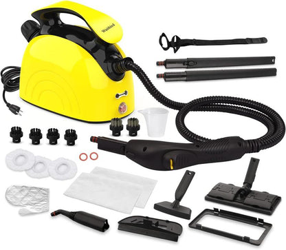 Steam Cleaner, Handheld Steamer with 21 Accessories, 248°F High-Temperature Steam for Floors, Grout, Tiles, Carpet, Cars - Portable 1.08L Tank, Child Lock, Chemical-Free Cleaning for Various Surfaces Household Items